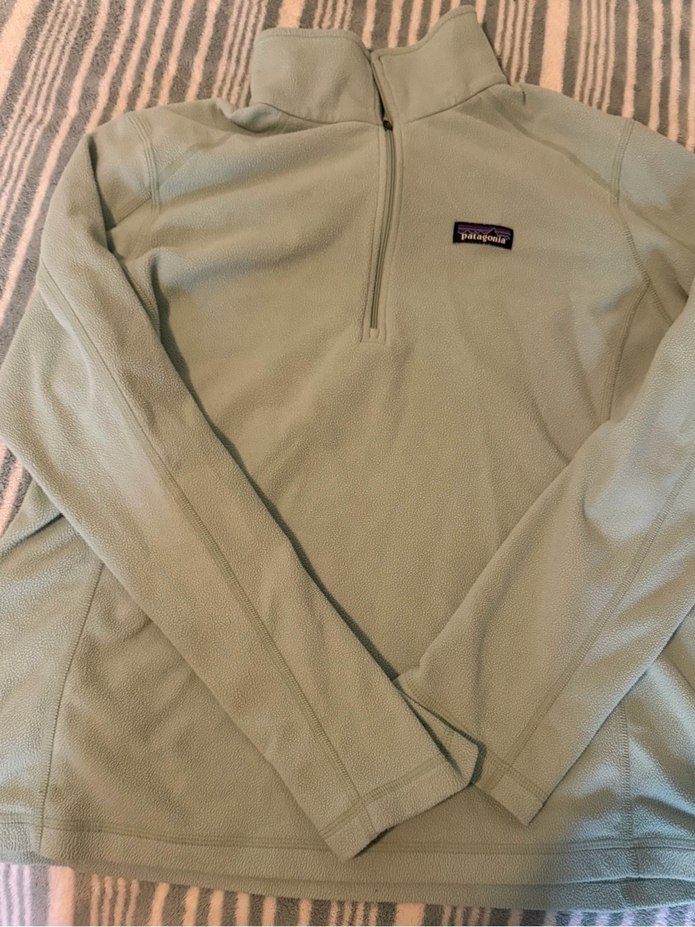 Patagonia Women’s Light Sage Quarter-Zip Fleece Pullover